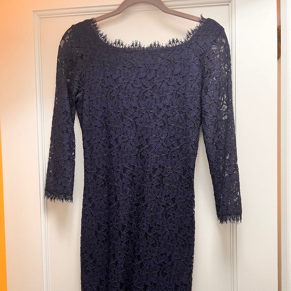 DVF lace cocktail dress